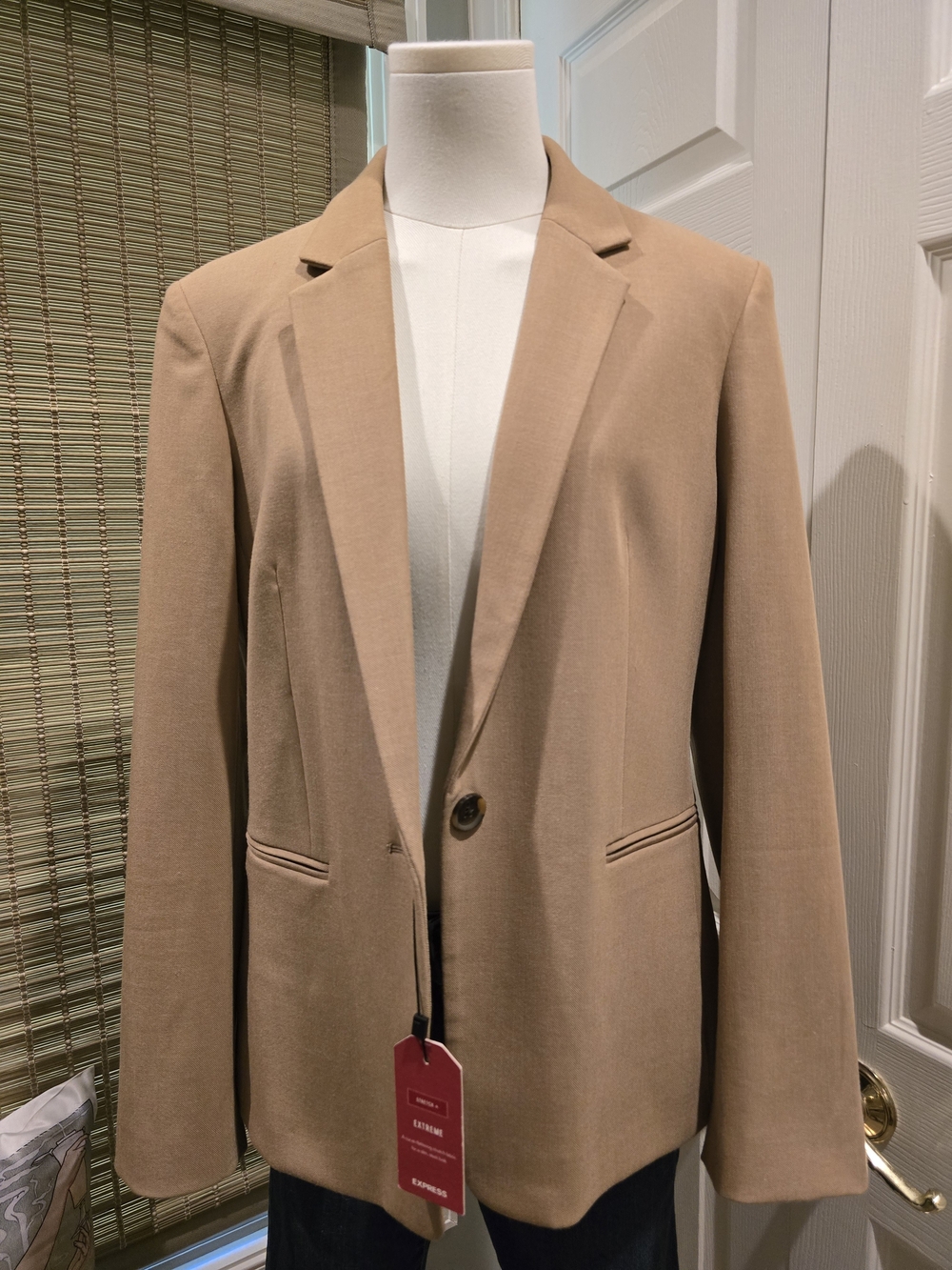 Express Women's Camel Single-Button Blazer